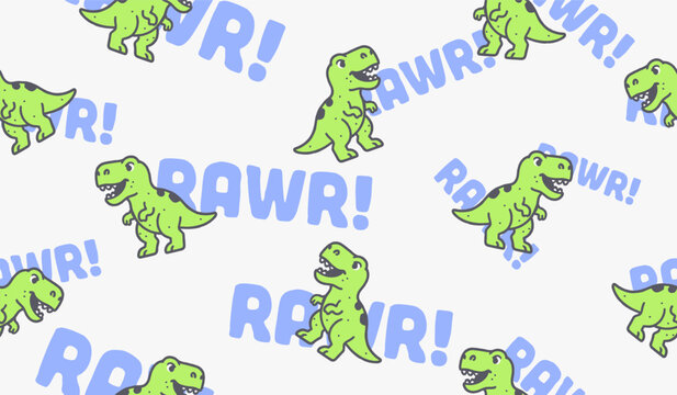 T rex pattern background vector design