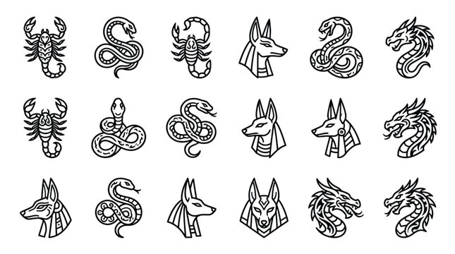 Zodiac signs and animal symbols 1.