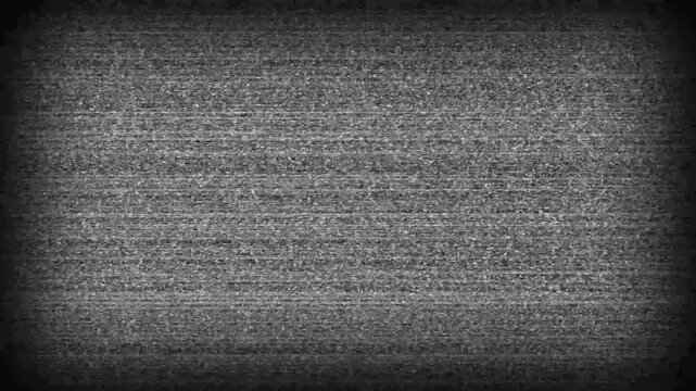 Old Retro TV - Static tv black and white noise caused by bad signal reception. Loop 4k quality animation video..
