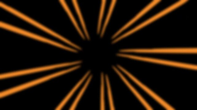 Loopable Orange Gold Radial Burst Light Rays Rotation Overlay Black Background 4K