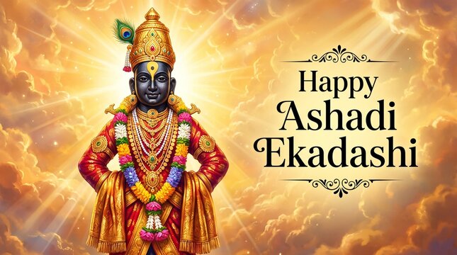 Devshayani Ekadashi/ Ashadhi Ekadashi/ Maha Ekadashi/ Pandharpur Wari Harishayani/ Shayani Ekadashi/ Vitthal Ekadashi/ Prabodhinipurv Ekadashi/ Lord Vitthal Rukmini Devotional Hindu Festival