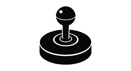 Joystick silhouette on a white background simple vector graphic © Nazrul