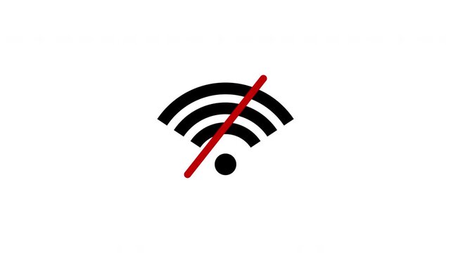 No wi-fi internet error signal network connection, router no wifi signal. 4K video