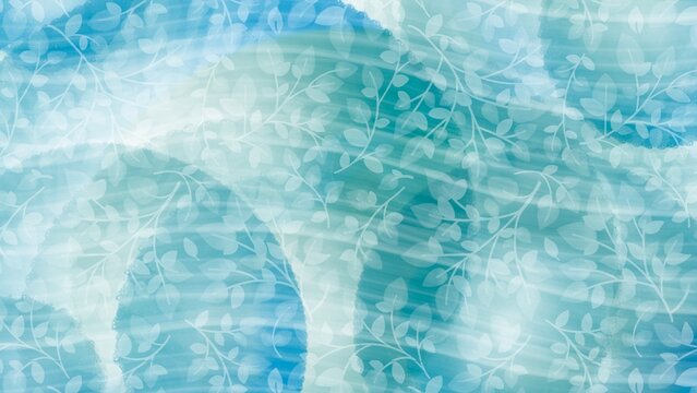 blue water surface background illustration, refreshing landscape with the wind flowing through the forest, background illustration evoking the rustling of trees