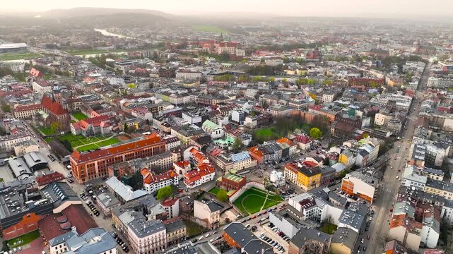 View of Old synagogue and Kazimierz, the old Jewish Quarter in Krakow, Poland