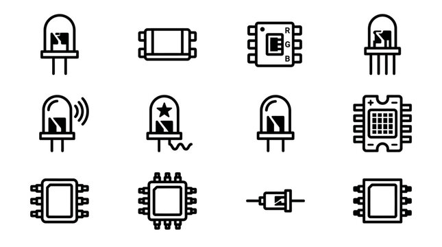 Electronic semiconductor chip components.