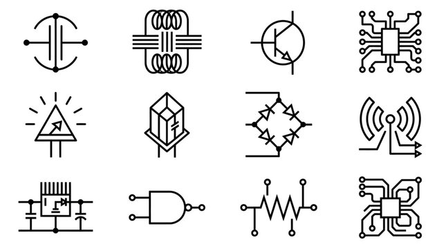 Electronic circuit symbols and diagrams 3.