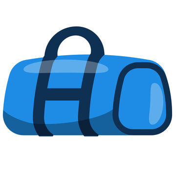 Gym bag illustration with handle and sport storage