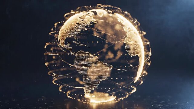 Glowing Earth Globe Illustration