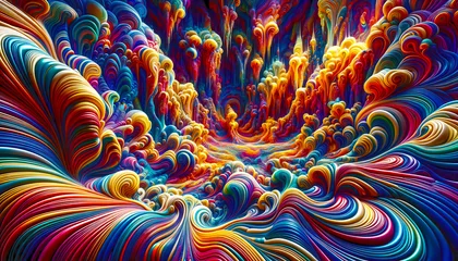 Colorful three dimensional abstract © rolffimages