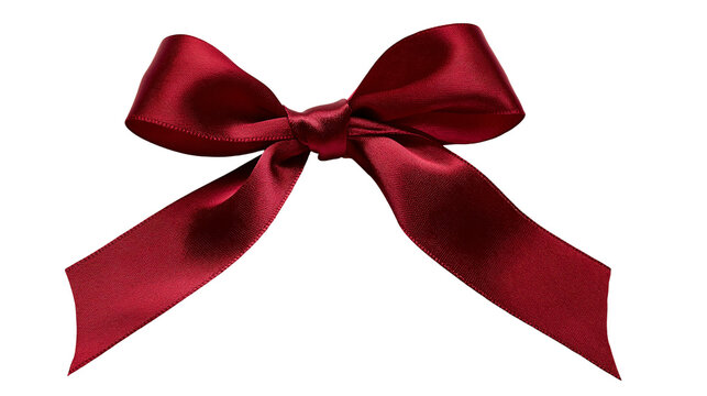Satin red bow tie ribbon decoration