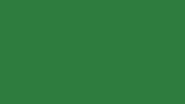 Small white circle and speech bubble screen on it logo green screen design cartoonish