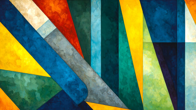Mostly diagonal colorful abstract