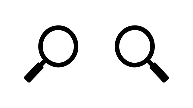 magnifying glass on white background