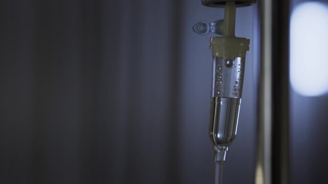 Intravenous Medical IV Drip Saline Drop Hospital Healthcare 4K Video