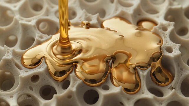 Continuous golden liquid vitamin D3 K2 bone matrix flow and orthopedic health