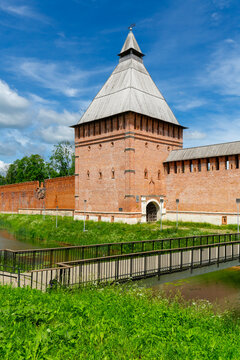 The moat and fortress wall of the Smolensk Kremlin, Russia
