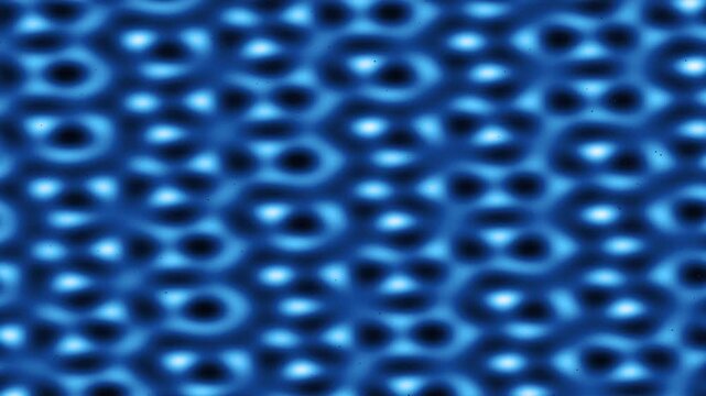 Blue Turing pattern wave interference animation
