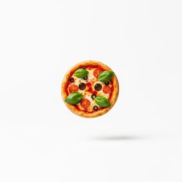 Macro Pizza Slice Isolated on Transparent Background