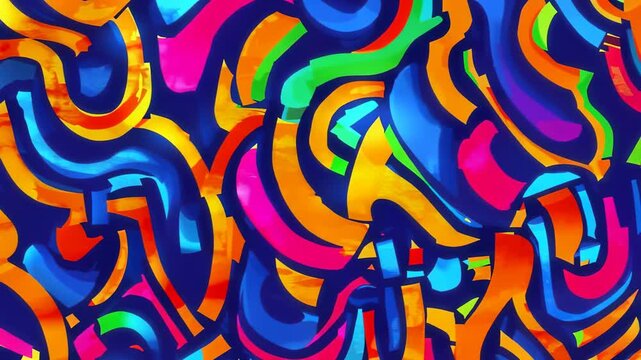 Vibrant fluid abstract background with multi layered papercut shapes