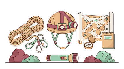 Adventure gear and equipment for outdoor exploration. © Warni