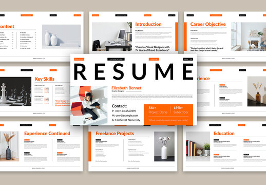 Modern Resume Presentation Template Layout