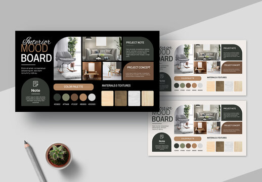 Mood Board Design Template Layout