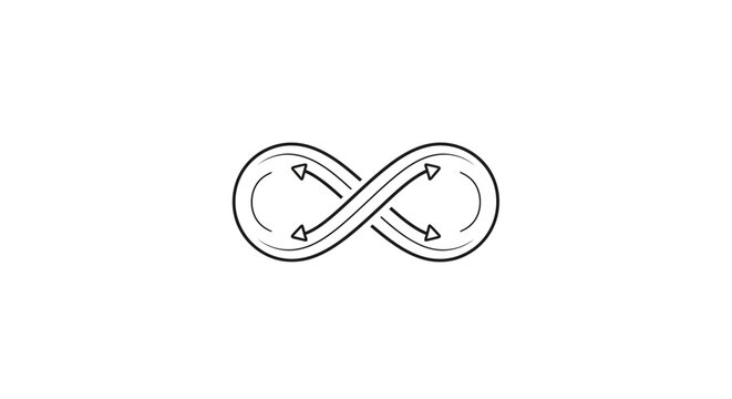Infinity symbol with mechanical elements.