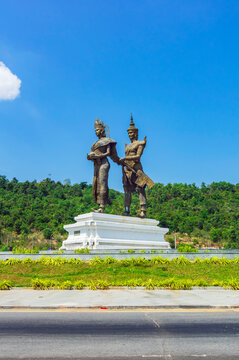 The Preah Thong and Neang Neak statue symbolises the birth of Khmer land, culture, traditions and civilisation of Cambodia. Located at the Bet Trang Commune in the city Prey Nob Distric,Sihanoukville