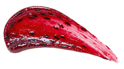 Red berry jam smear with seeds © Elena