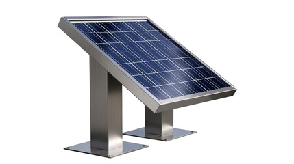 Two solar panels on metal stands with square bases © Elena