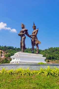 The Preah Thong and Neang Neak statue symbolises the birth of Khmer land, culture, traditions and civilisation of Cambodia. Located at the Bet Trang Commune in the city Prey Nob Distric,Sihanoukville