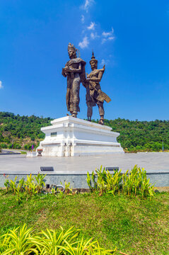 The Preah Thong and Neang Neak statue symbolises the birth of Khmer land, culture, traditions and civilisation of Cambodia. Located at the Bet Trang Commune in the city Prey Nob Distric,Sihanoukville