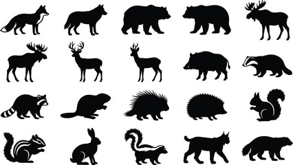 Obraz premium E-Commerce Business and Financial Marketing Black Silhouette Vector Icons Set