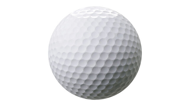 White golf ball with dimples