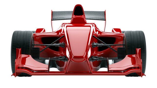 Red Formula 1 Race Car Front View