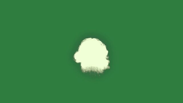 White outline of pair hands and line drawing two arrows green screen design colorful frame