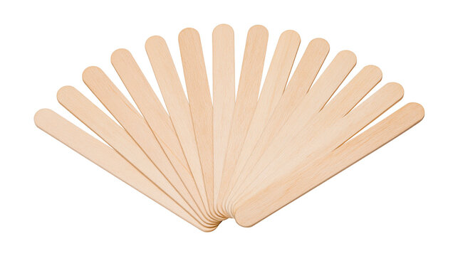 Fan of wooden popsicle sticks