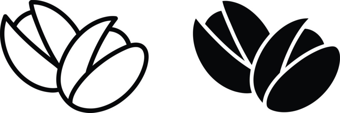 Pistachio nut food ingredient vector illustration