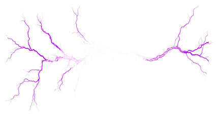 Purple lightning bolt striking with branches © Carmen
