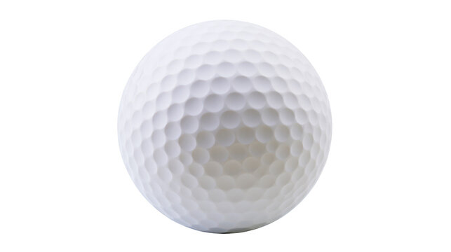 White golf ball with dimples