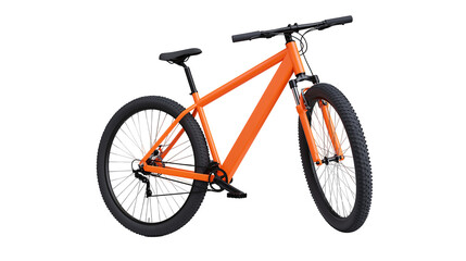 Orange mountain bike with black seat and handlebars © Miguel