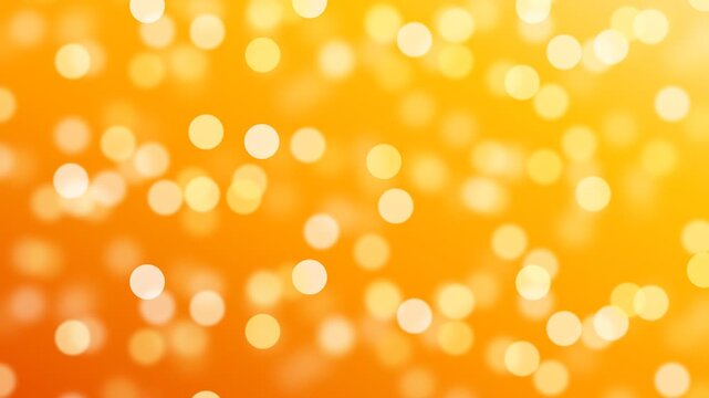 Seamless looping orange juice background with floating bokeh bubbles motion graphics