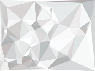 Fototapeta premium Abstract geometric pattern with light gray and white triangles creating a modern low poly mosaic design
