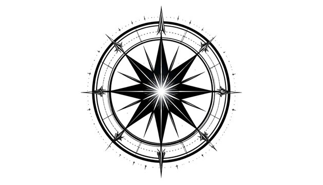 A simple vector logo of the North Star, black on a white background.
