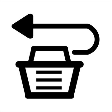 Product returns and replacements. Shipping and delivery service symbols. Simple flat solid vector