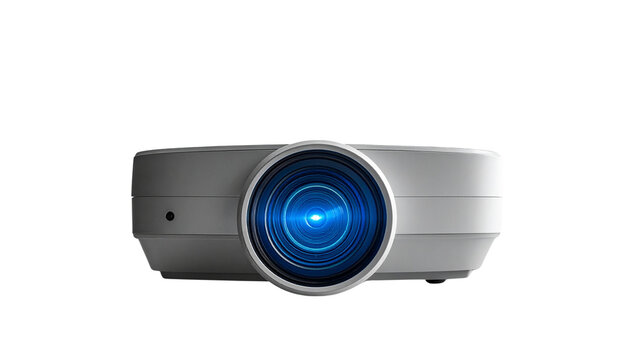 Modern Digital Projector Isolated on Transparent Background PNG for Home Theater, Office and Presentation Use