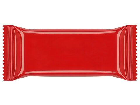 Blank red snack bar foil wrapper