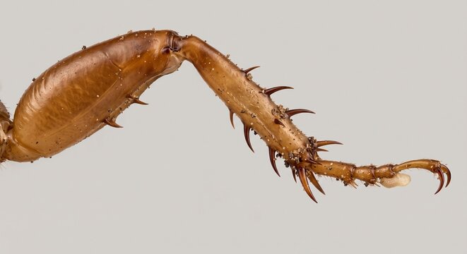 Extreme macro detail of spined leg of Jerusalem cricket