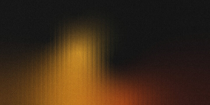 Abstract textured background featuring deep black base, soft golden and warm amber brown grainy noise gradient, faint vertical linear grooves streaks.